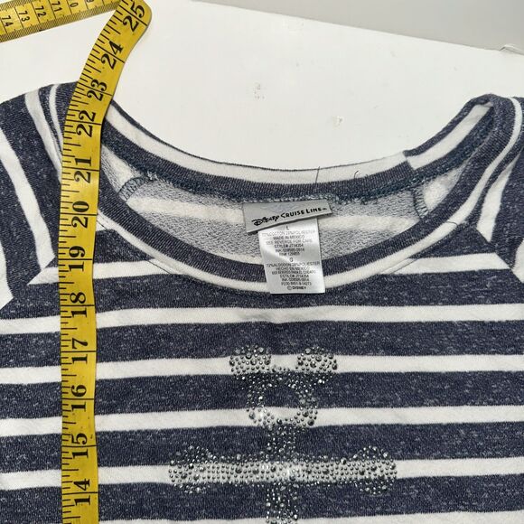 Walt Disney Cruise Line Studded Mickey Mouse Anchor Lightweight Sweatshirt L - Picture 4 of 9